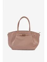 Shopper taška z imitace semiše Béžová Nellia