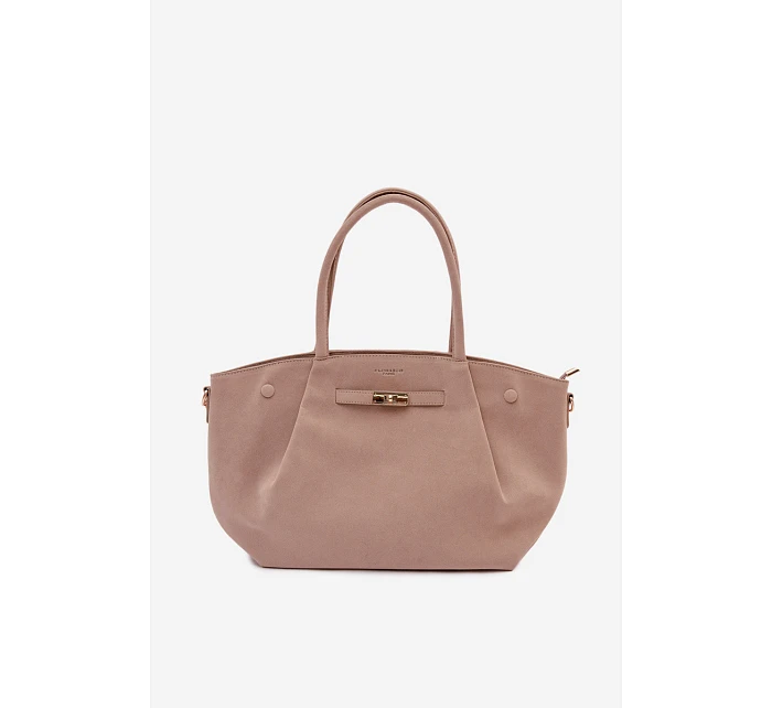Shopper taška z imitace semiše Béžová Nellia