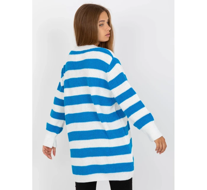 Dámský svetr LC SW 8030  bílý a modrý