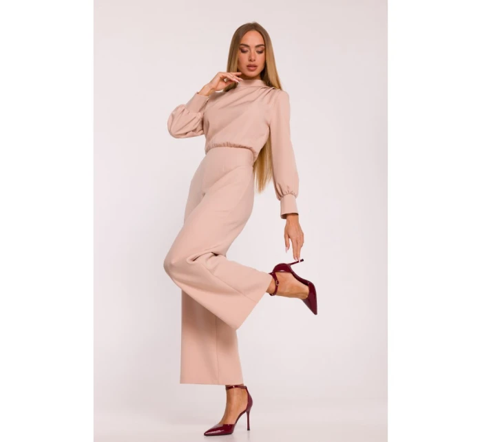 M879 Kombinéza so stojacím golierom - béžová