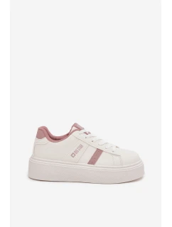 Dámske tenisky na platforme Big Star - biele