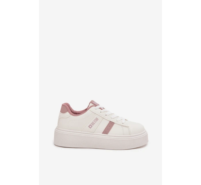 Dámske tenisky na platforme Big Star - biele