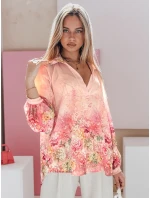 Dámské oversize květinové tričko pink Dstreet model 21988990 - FashionStreet