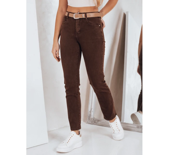 Dámské úzké džíny hnědé Dstreet model 21994063 - FashionStreet