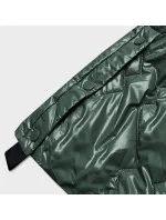 Tmavozelená dámska vesta s kapucňou (6028)