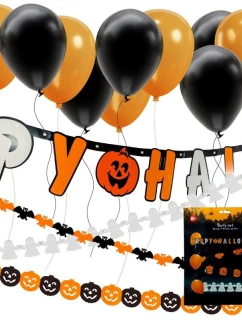 DEKORAČNÁ SADA HAPPY HALLOWEEN 14 POLOŽIEK