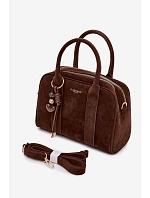 taška z eko semiše hnědá model 22111550 - Flora&Co