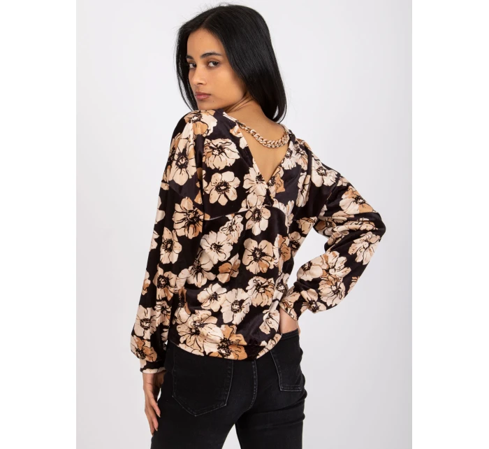 Blúzka DHJ BZ 6550 1.29P čierna a béžová