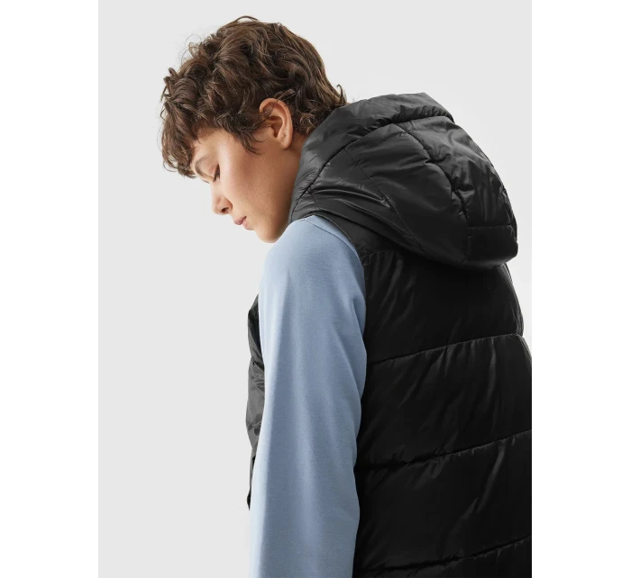 Dámská péřová vesta s výplní ze model 20437789 peří černá - 4F Dámská péřová vesta s výplní ze model 20437789 peří černá - 4F