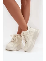 Dámske tenisky z prírodnej kože GOE - tlmená biela Dámske tenisky z prírodnej kože GOE - tlmená biela