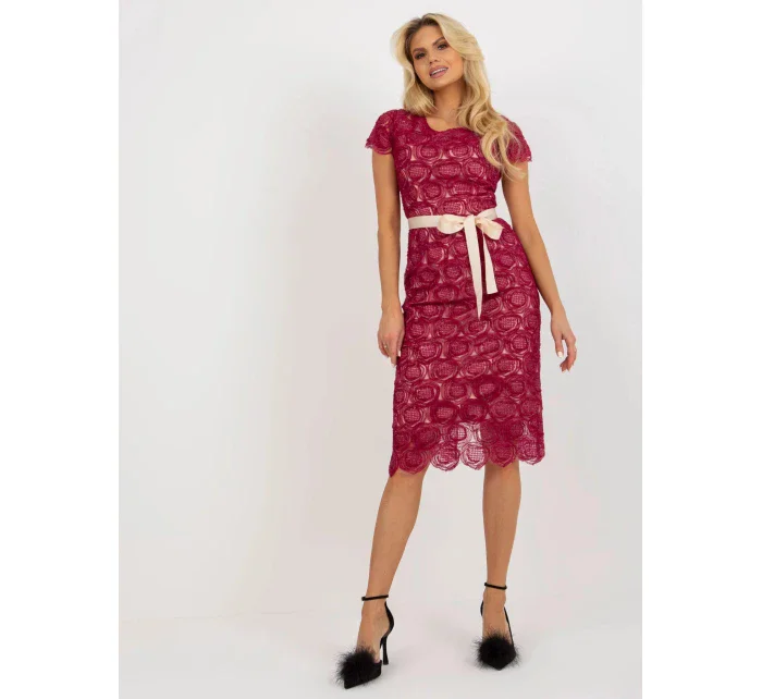 Dámske šaty LK SK 507365 gaštanové - Lakerta