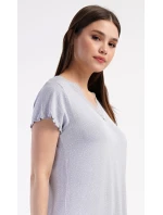 Dámska nočná košeľa s krátkym rukávom Snowflake