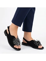 Dámské sandály s flitry černé model 22072412 - Potocki