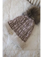 Čepice model 18743588 béžová - K-Fashion Čepice model 18743588 béžová - K-Fashion