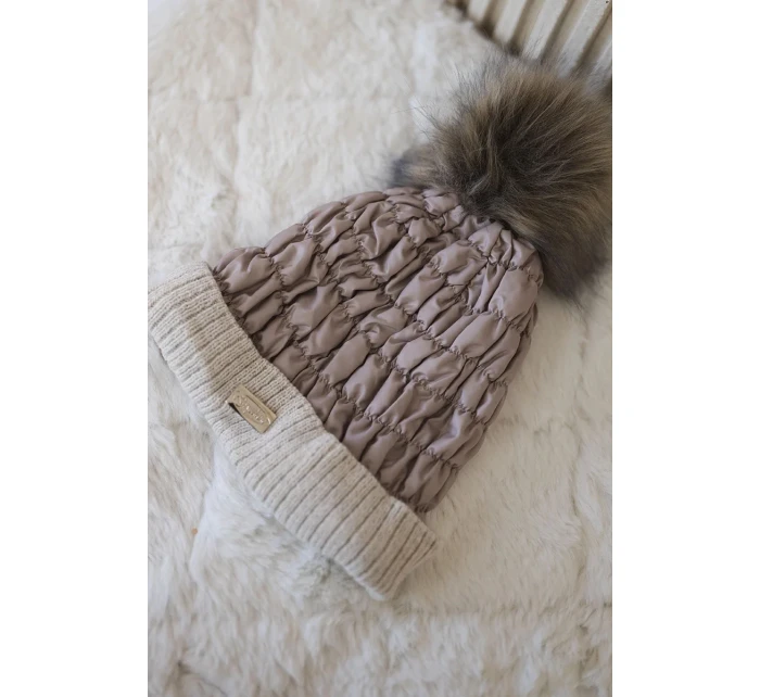 Čepice model 18743588 béžová - K-Fashion Čepice model 18743588 béžová - K-Fashion