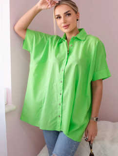 Bavlnené tričko s krátkym rukávom svetlozelené