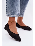 Balerínky Eco Suede Black Lelisa