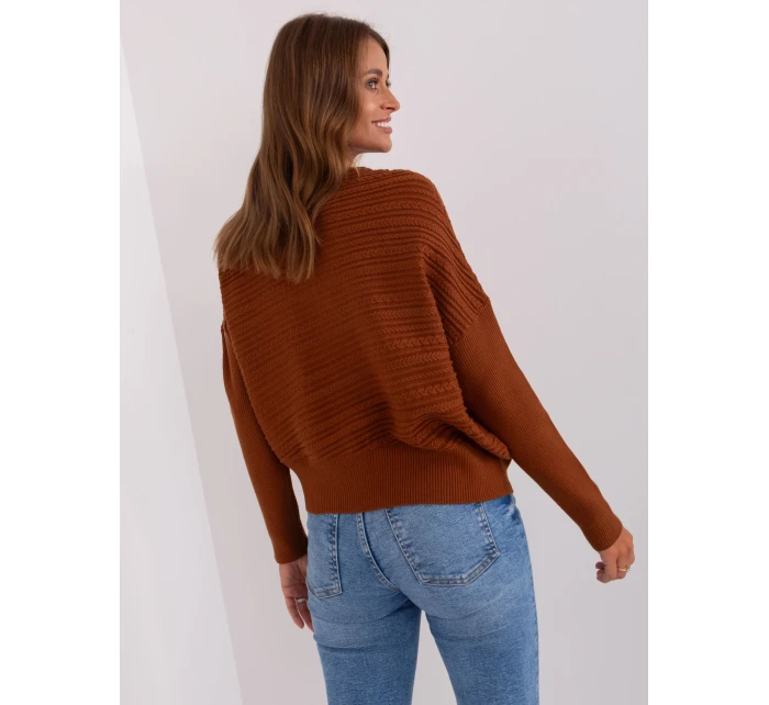 Sweter AT SW model 18895614 brązowy - FPrice Sweter AT SW model 18895614 brązowy - FPrice