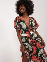 DHJ SK 17258 Šaty.01 čierna a červená DHJ SK 17258 Šaty.01 čierna a červená