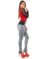 Curvy Girls Size! High Waist Skinny Jeans