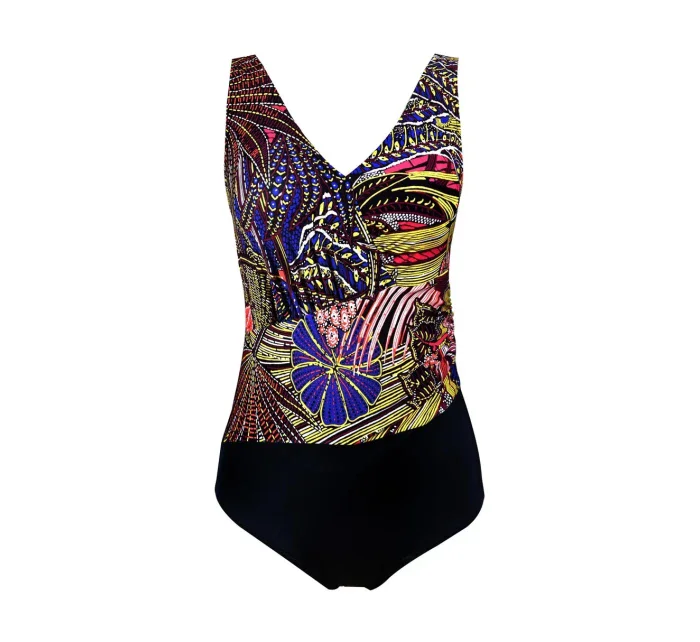 Jednodielne plavky PERU čierne s potlačou - Mediolano