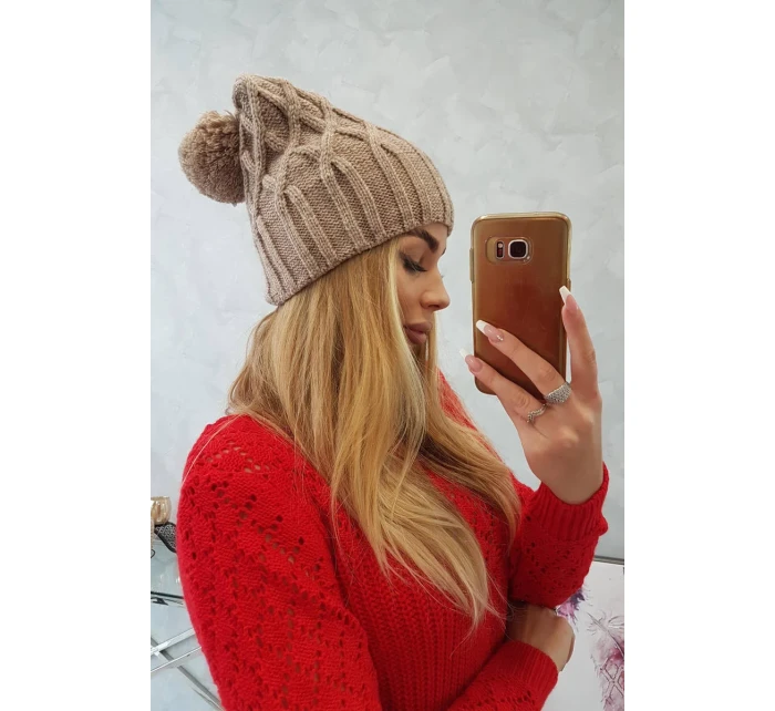 Milano fleecová čiapka K203 tmavo béžová