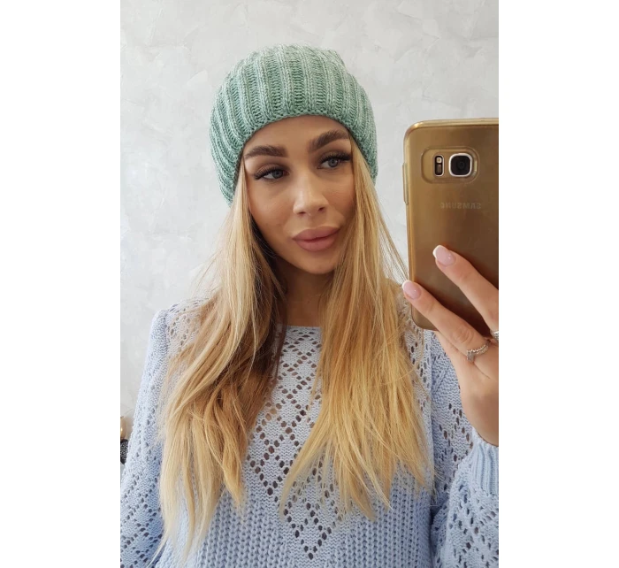 Magda K293 tmavá mätová čiapka s okrajom Magda K293 tmavá mätová čiapka s okrajom