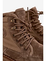 Pánské kožené semišové workery Big Star model 22393392 tmavě béžové - Big Star Shoes