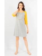 Dámská noční košile s tříčtvrtečním rukávem model 15781376 - Vienetta Dámská noční košile s tříčtvrtečním rukávem model 15781376 - Vienetta