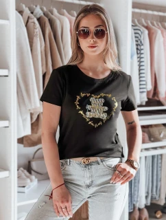 dámské tričko s medvídkem černé Dstreet model 21984282 - FashionStreet