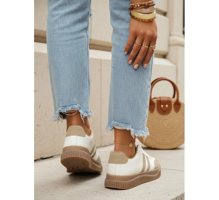 Dámské béžové boty Dstreet model 21996287 - FashionStreet Dámské béžové boty Dstreet model 21996287 - FashionStreet