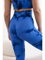 Fitness set top s model 20129789 ramínky + push up legíny chrpově modrá - K-Fashion