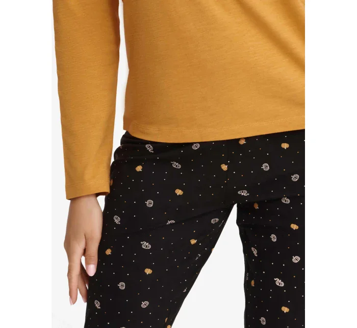 Dámské pyžamo  Hořčicová a černá  model 18754579 - HENDERSON LADIES