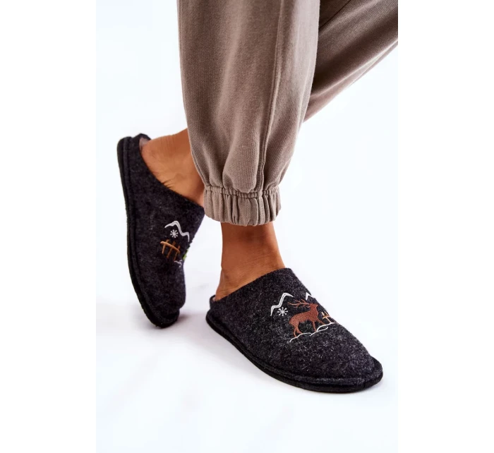 Domácí pantofle Big Star KK276018 Černá a béžová