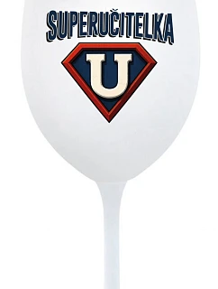 SUPERUČITELKA (MARK) - pohár na biele víno 350 ml