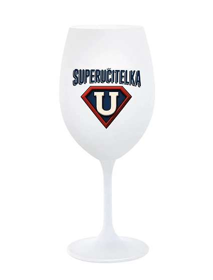 SUPERUČITELKA (MARK) - pohár na biele víno 350 ml