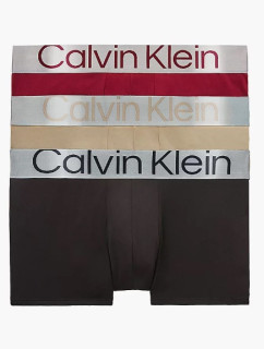 Pánske boxerky NB3074A 6IF čierna/béžová/bordó - Calvin Klein