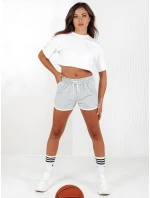 Dámské teplákové kraťasy TOP SPORT light grey Dstreet model 21979476 - FashionStreet Dámské teplákové kraťasy TOP SPORT light grey Dstreet model 21979476 - FashionStreet