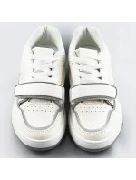 Bielo-šedé dámske dvojfarebné tenisky "adidasky" (AD-585)