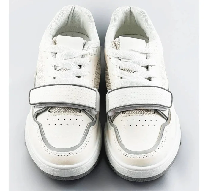 Bielo-šedé dámske dvojfarebné tenisky "adidasky" (AD-585)