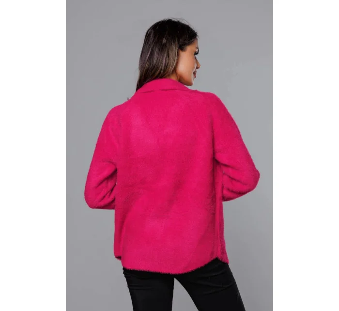 Krátky ružový prehoz cez oblečenie typu alpaka (CJ65)