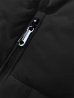 Krátka čierna dámska páperová vesta so stojačikom (16M9092-392)