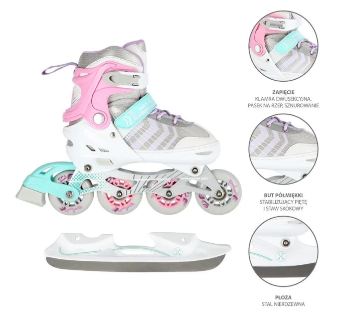 růžové inline brusle velikosti s velikosti model 21810812 - Nils Extreme růžové inline brusle velikosti s velikosti model 21810812 - Nils Extreme