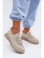 Materiálové model 22130421 Sportovní Boty Dámské Béžové Olive - Boto