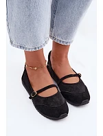 Športové baleríny s remienkom Black Charmy