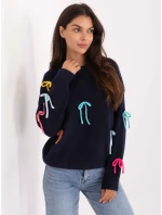 Sweter PM SW model 21295523 granatowy - FPrice Sweter PM SW model 21295523 granatowy - FPrice
