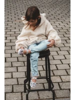 Dziecięce Baleriny W Kwiatuszki Granatowo-Szare Noah Dziecięce Baleriny W Kwiatuszki Granatowo-Szare Noah