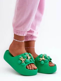 Dámské Pěnové Pantofle S Ozdobami Na Podrážce Zelené model 21666031 - Boto