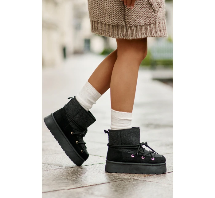 Sněhule S Na Platformě Černé model 21676673 - Boto