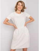 Sukienka LK SK model 20129342 ecru - FPrice Sukienka LK SK model 20129342 ecru - FPrice